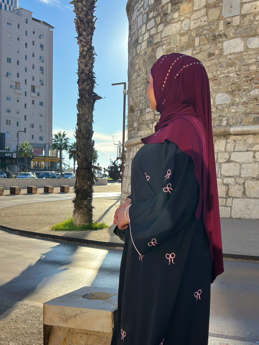 Noir Rose - Open Abaya